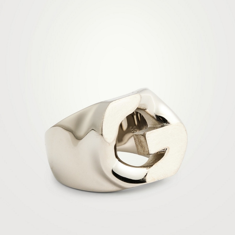 GIVENCHY G Logo Signet Ring Size 9.25